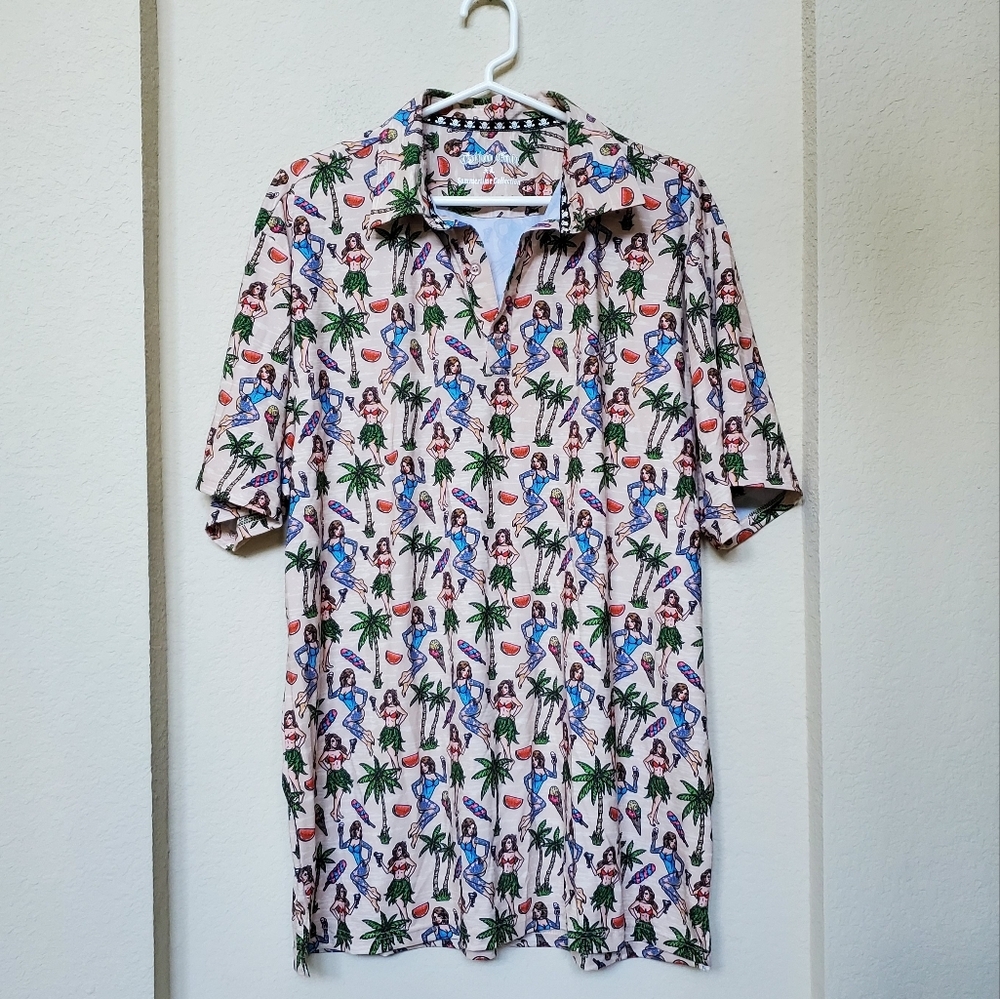 Tattoo Golf Polo Sexy Ladies Shirt.  Size XL